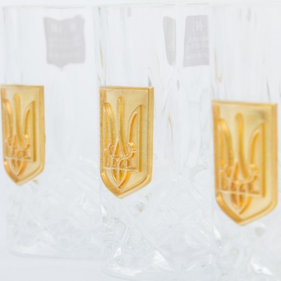 Набір графин + 3 склянки для віскі "Тризуб" Набір графин + 3 склянки для віскі "Тризуб"