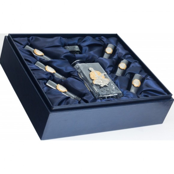 Набір графин + 6 стопок для горілки "Козацькому роду нема переводу" Набір графин + 6 стопок для горілки "Козацькому роду нема переводу"