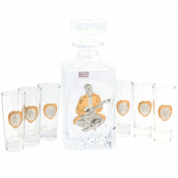 Набір графин + 6 стопок для горілки "Козацькому роду нема переводу" Набір графин + 6 стопок для горілки "Козацькому роду нема переводу"