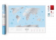 Скретч-карта мира Travel Map Silver World Скретч-карта мира Travel Map Silver World