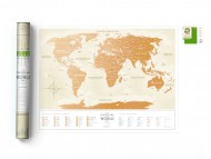 Скретч-карта світу Travel Map Gold World (українською) Скретч-карта світу Travel Map Gold World (українською)