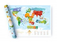 Скретч-карта мира для детей Travel Map Kids Animals (с набором карточек) Скретч-карта мира для детей Travel Map Kids Animals (с набором карточек)